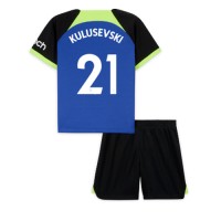 Fotbalové Dres Tottenham Hotspur Dejan Kulusevski #21 Dětské Venkovní 2022-23 Krátký Rukáv (+ trenýrky)